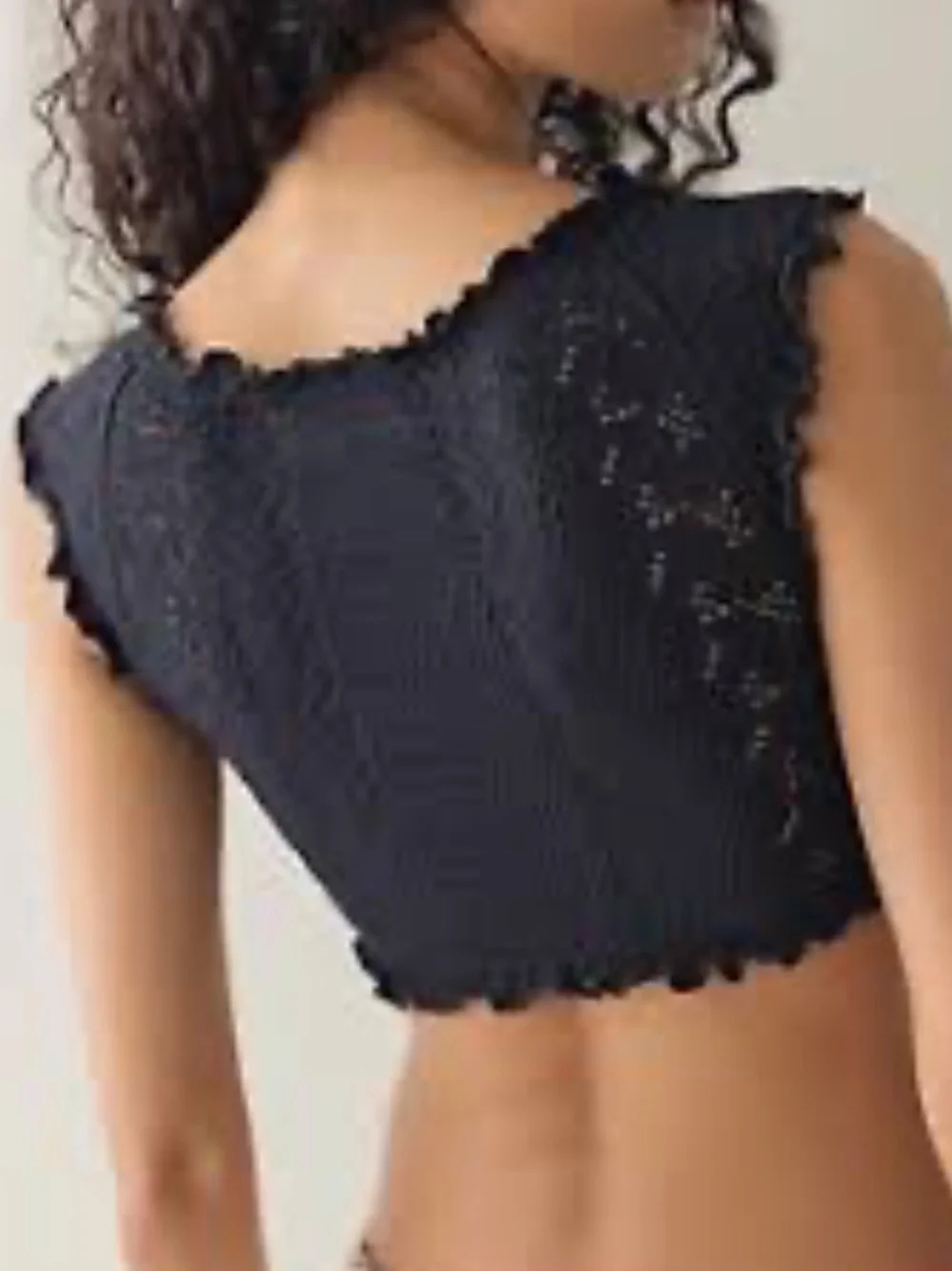 NWT Free People Intimately So Soft Frill Seamless Micro Crop